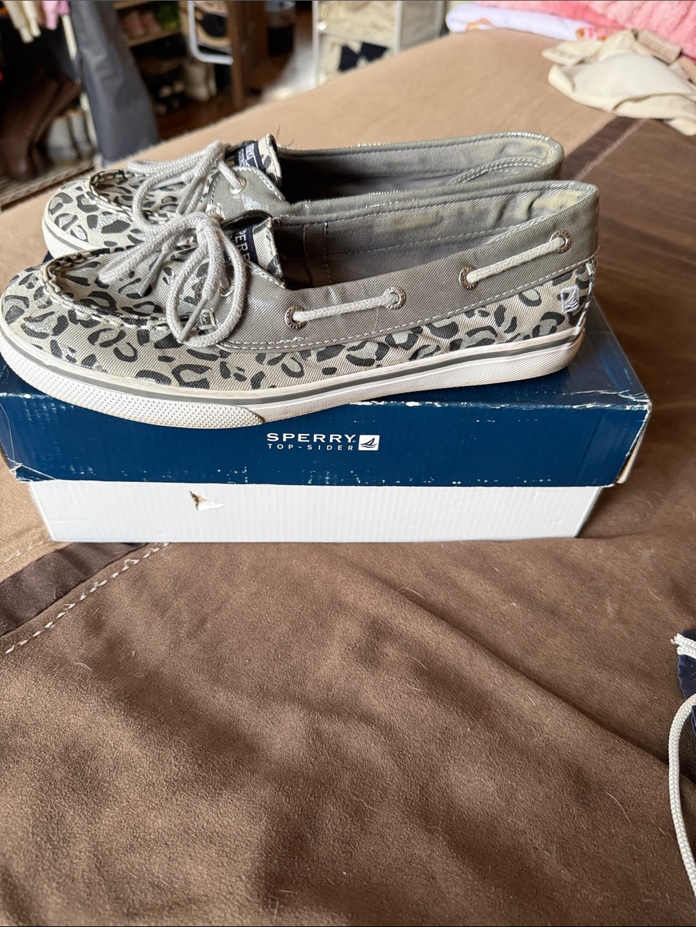Sperry Girls Leopard-Print Boat Shoes